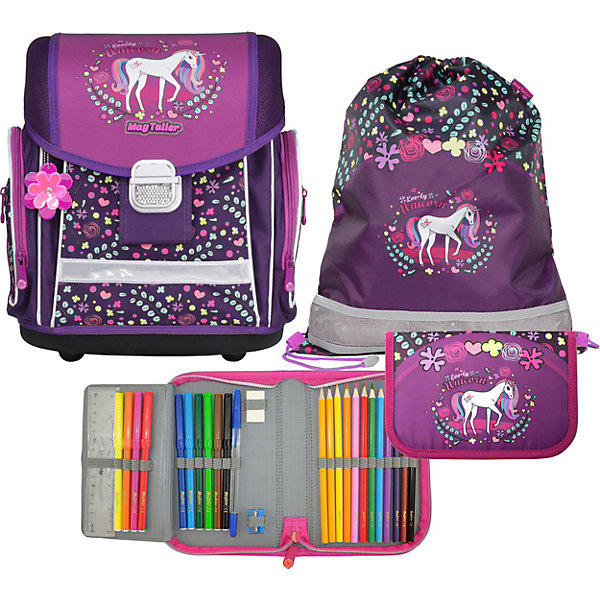 Ранец школьный EVO, Lovely Unicorn, c наполнением MagTaller 14635445