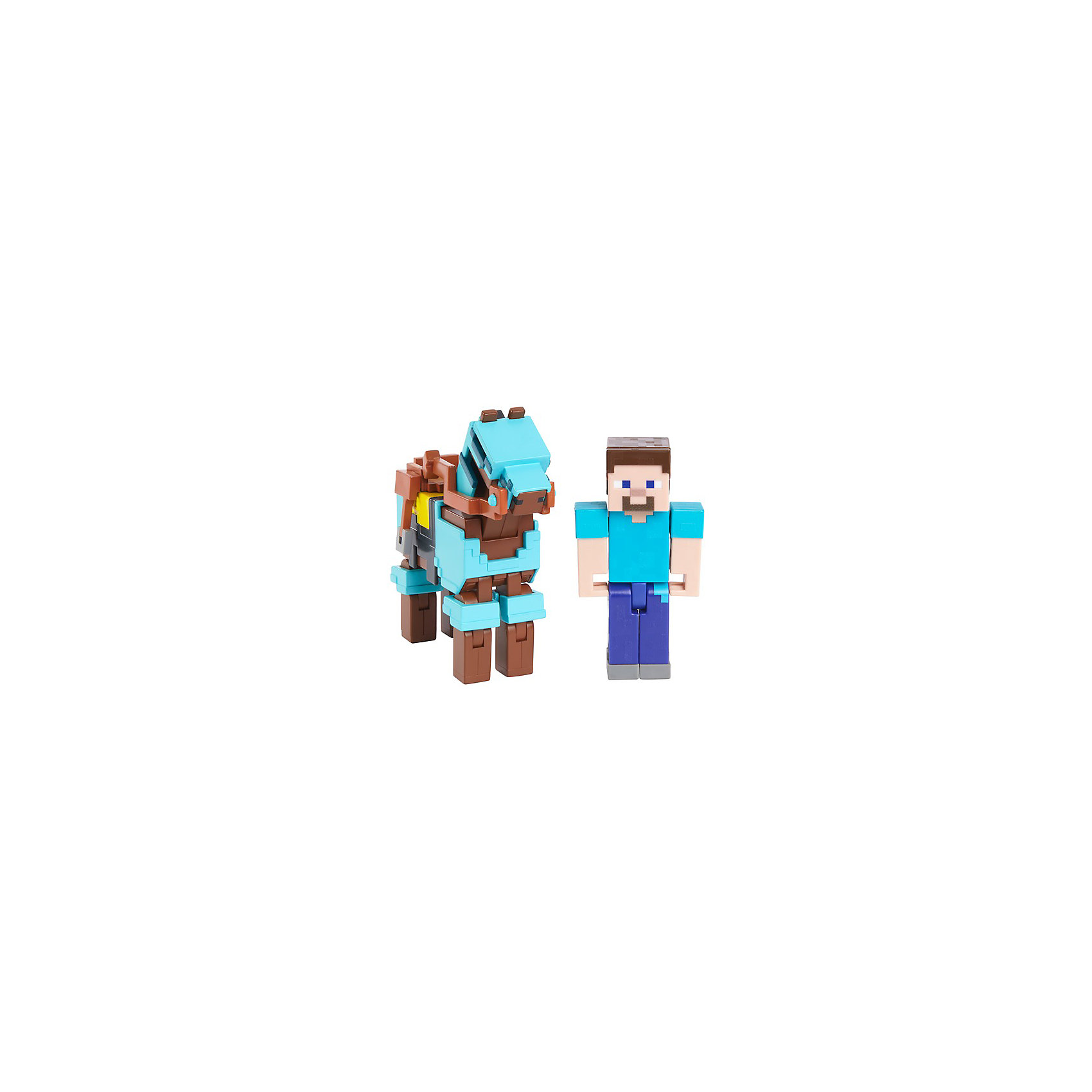 фото Набор фигурок minecraft steve and armored horse mattel