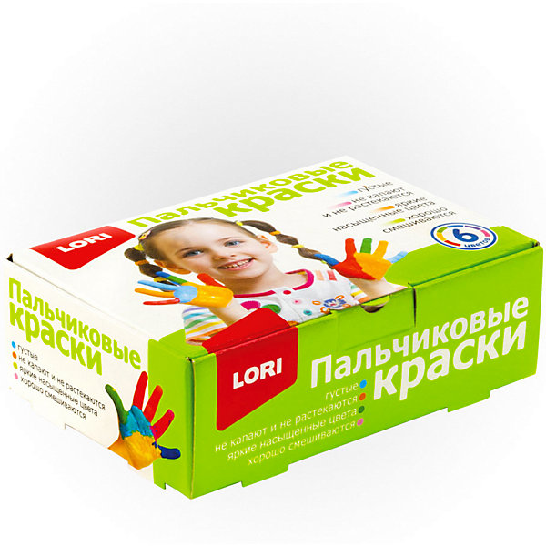 

Пальчиковые краски Lori 6 цветов по 20 мл