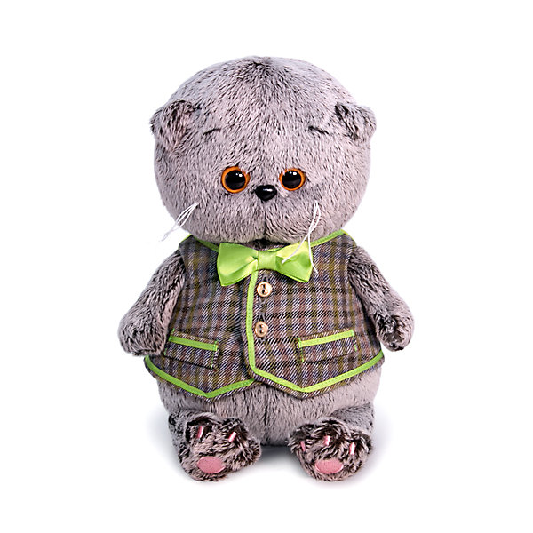

Мягкая игрушка Budi Basa Кот Басик Baby в клетчатом жилете, 20 см, Коричневый, Мягкая игрушка Budi Basa Кот Басик Baby в клетчатом жилете, 20 см