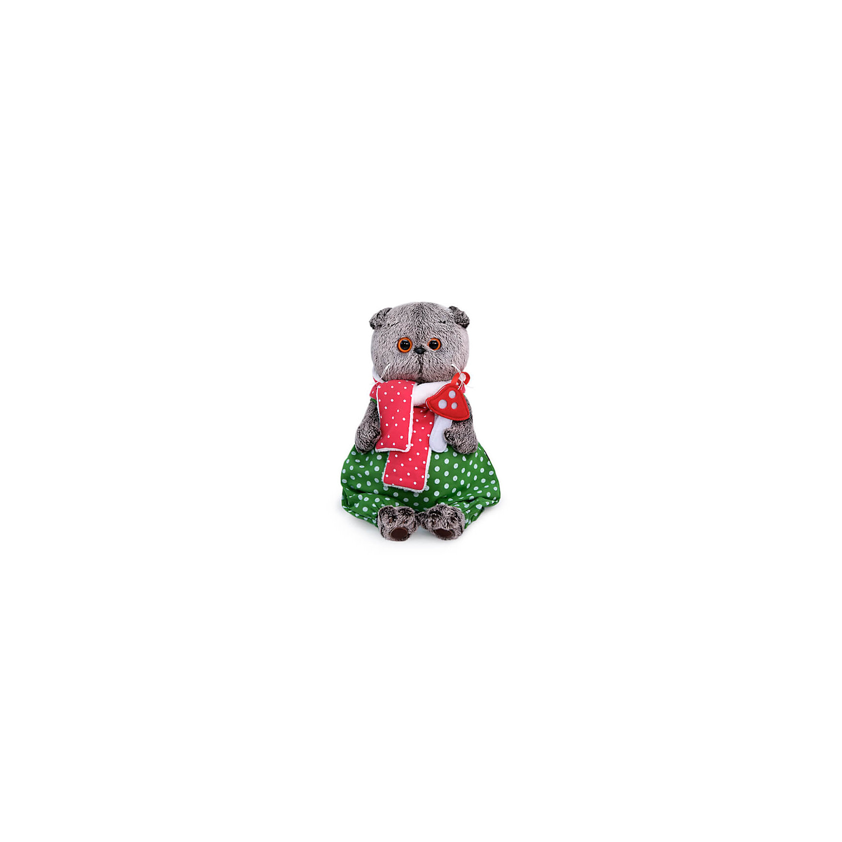 Мягкая игрушка Кот Басик с мухомором, 25 см Budi Basa 14682489