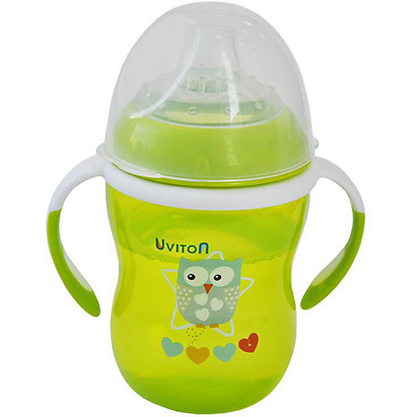 фото Поильник-непроливайка uviton baby soft, 250 мл, зелёный