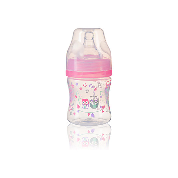 Бутылочка BabyOno антиколиковая, 120 мл, розовая 14746537