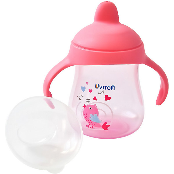 

Поильник-непроливайка Uviton Baby, 250 мл, розовый, Поильник-непроливайка Uviton Baby, 250 мл,