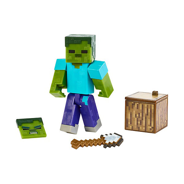 

Маленькая фигурка Minecraft Zombie, с артикуляцией, Разноцветный, Маленькая фигурка Minecraft Zombie, с артикуляцией
