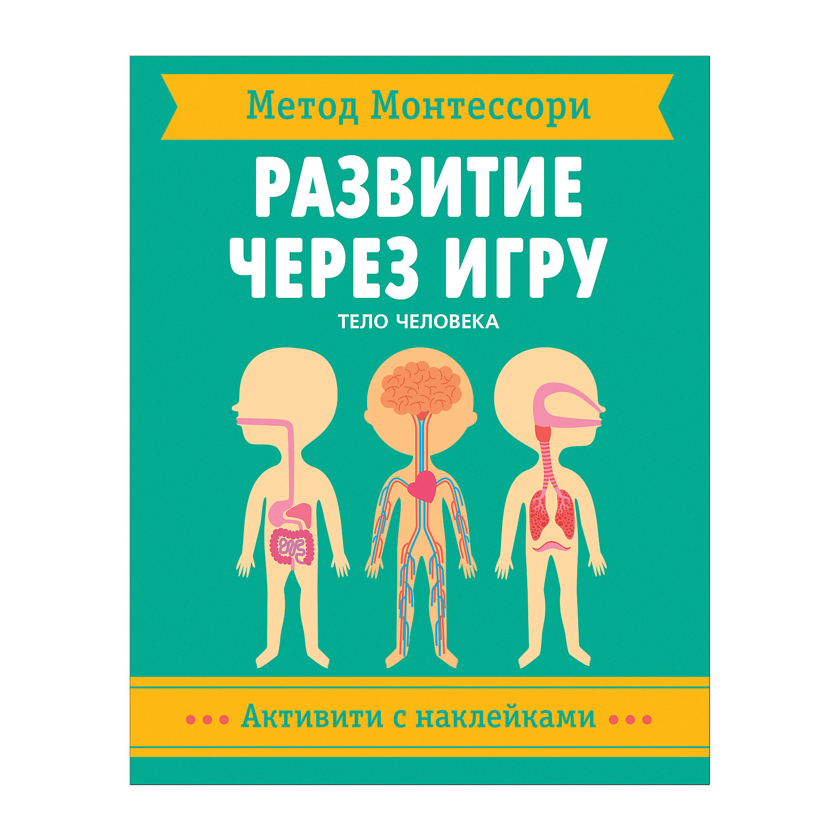 фото Активити с наклейками метод монтессори "тело человека" мозаика-синтез