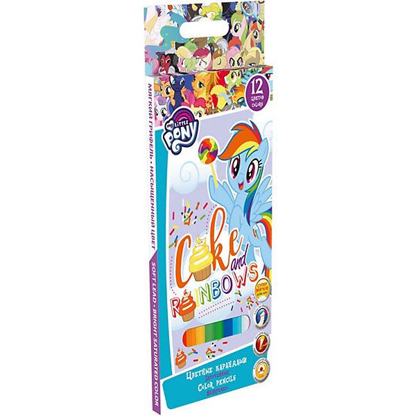 

Цветные карандаши My Little Pony 12 цветов, Разноцветный, Цветные карандаши My Little Pony 12 цветов