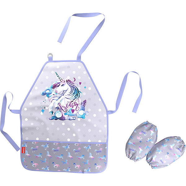 

Фартук с нарукавниками Erich Krause Dream Unicorn, Grau/grün, Фартук с нарукавниками Erich Krause Dream Unicorn