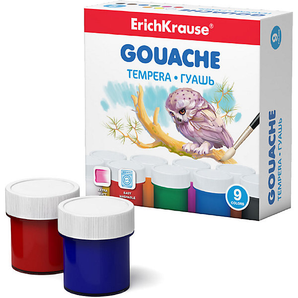 

Гуашь Erich Krause, 9 цветов, Разноцветный, Гуашь Erich Krause, 9 цветов