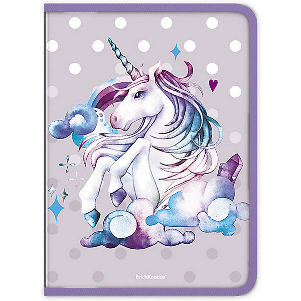 

Папка для тетрадей на молнии Erich Krause Dream Unicorn, Разноцветный, Папка для тетрадей на молнии Erich Krause Dream Unicorn