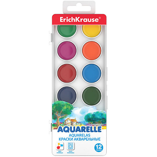 

Краски акварельные Erich Krause, 12 цветов, Разноцветный, Краски акварельные Erich Krause, 12 цветов