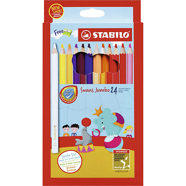 Набор цветных карандашей Swans Jumbo, 24 цвета STABILO 14895259