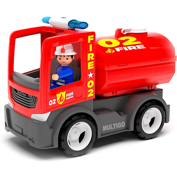 Машинка Пожарная машина с цистерной и с водителем, 22 см EFKO 14895420