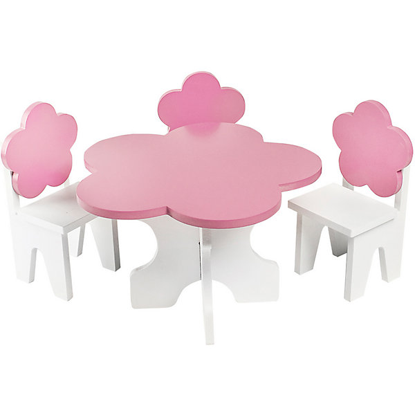 Набор мебели для кукол "Цветок" Стол и стулья Paremo 14895561