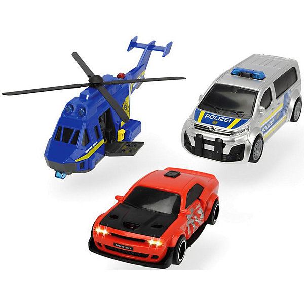

Игровой набор Dickie Toys "Полицейская погоня", свет и звук, Разноцветный, Игровой набор Dickie Toys "Полицейская погоня", свет и звук
