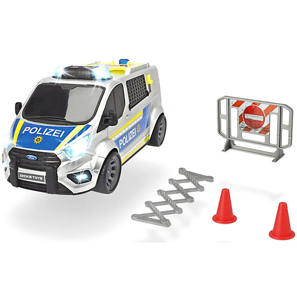 

Машинка Dickie Toys "Полицеский минивэн Ford Transit", 28 см, свет и звук, Серый, Машинка Dickie Toys "Полицеский минивэн Ford Transit", 28 см, свет и звук