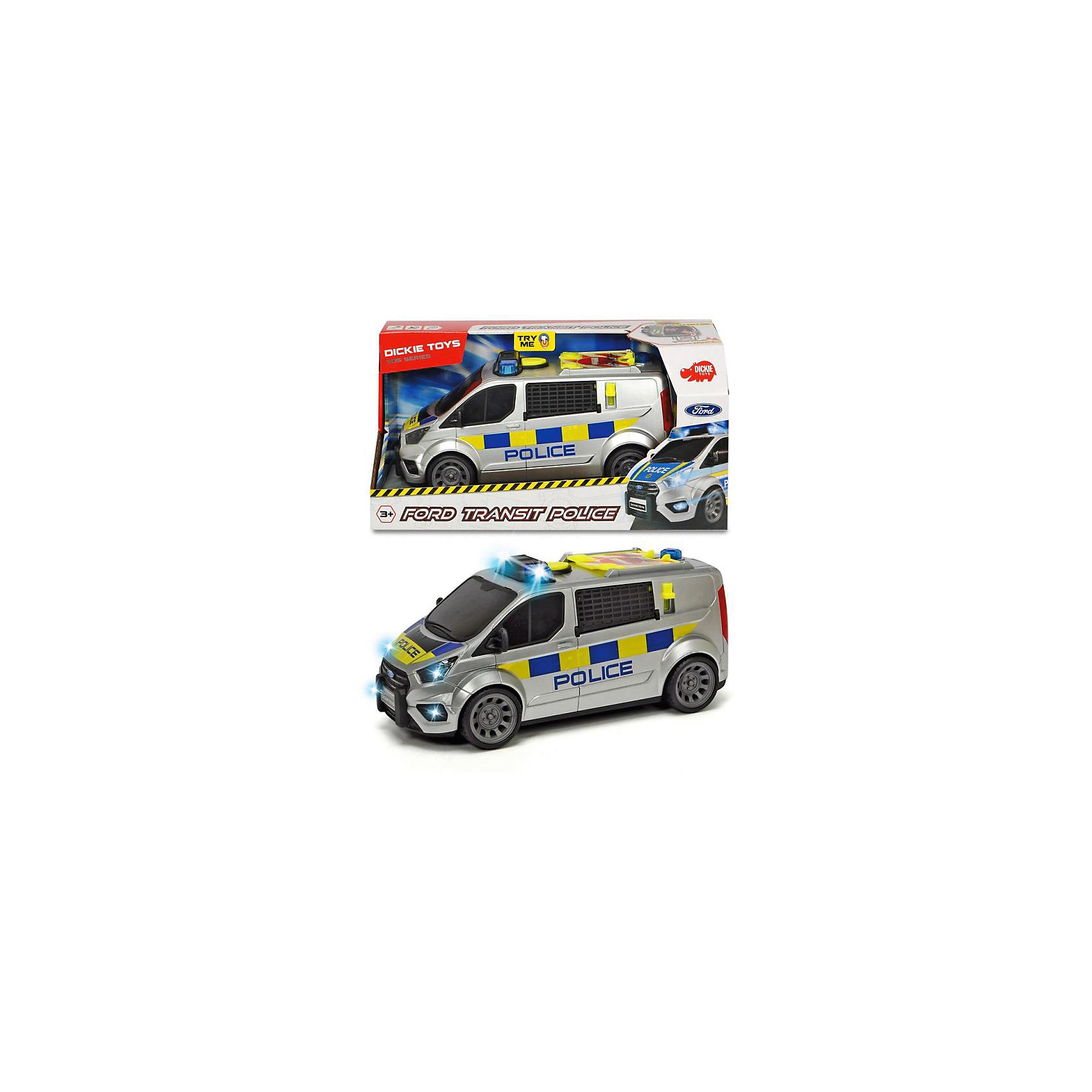 фото Машинка dickie toys "полицеский минивэн ford transit", 28 см, свет и звук