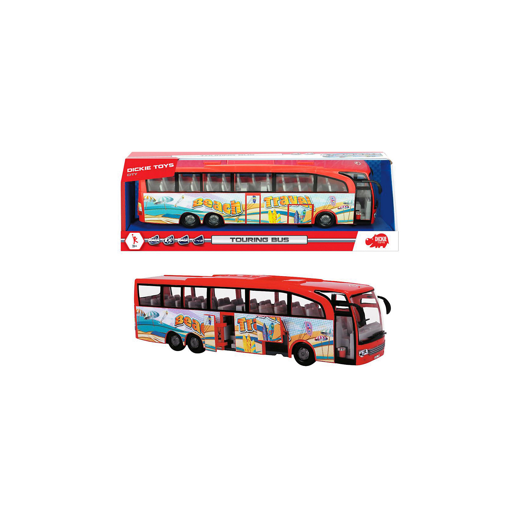 фото Туристический автобус dickie toys, фрикционный, 30 см