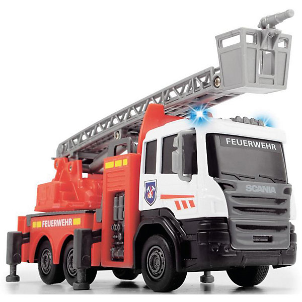 фото Пожарная машинка dickie toys scania die-cast ,17 см, свет и звук