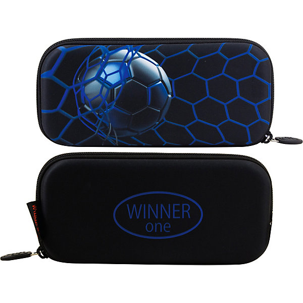 

Пенал жесткий Winner One P-219, Черный джинсовый, Пенал жесткий Winner One P-219