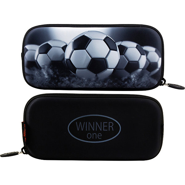 

Пенал жесткий Winner One P-216, Черный джинсовый, Пенал жесткий Winner One P-216