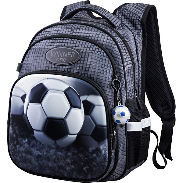 

Рюкзак Winner One R3-224 + брелок мячик, Серый, Рюкзак Winner One R3-224 + брелок мячик