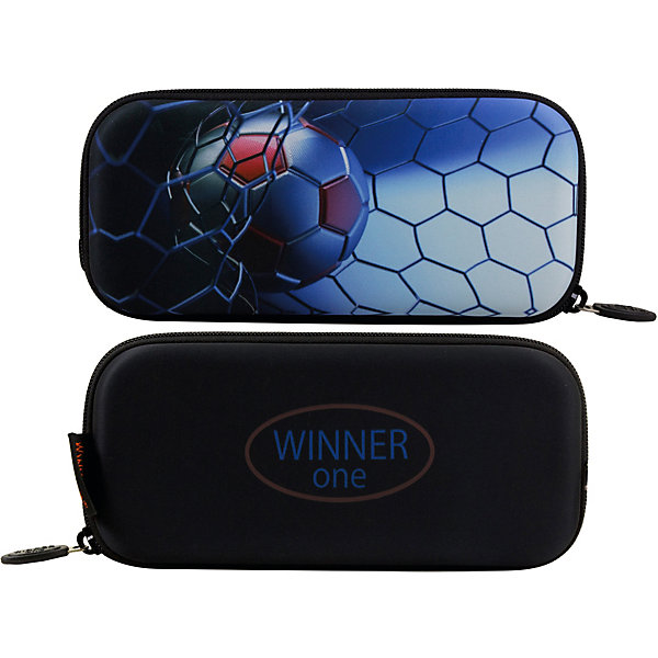 

Пенал жесткий Winner One P-215, Черный джинсовый, Пенал жесткий Winner One P-215