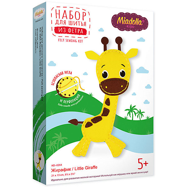 

Набор для изготовления игрушки Miadolla Жирафик 21х13 см