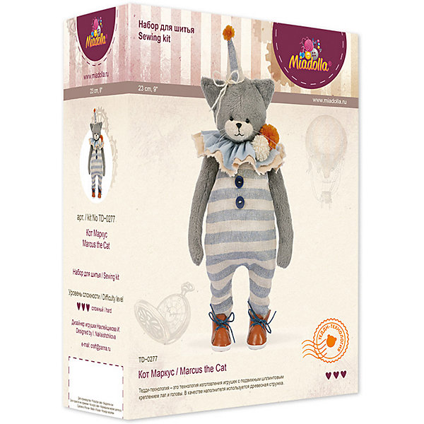 

Набор для изготовления игрушки Miadolla Кот Маркус 23 см