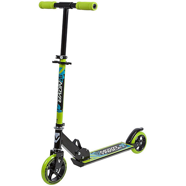 

Двухколёсный самокат Novatrack Jungle, 145/125 мм, Schwarz/grün, Двухколёсный самокат Novatrack Jungle, 145/125 мм
