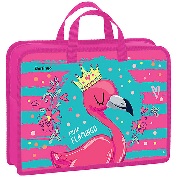 

Папка для тетрадей Berlingo Flamingo style, А4, Разноцветный, Папка для тетрадей Berlingo Flamingo style, А4
