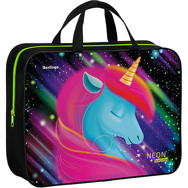 

Папка-сумка Berlingo Neon Unicorn, А4, Разноцветный, Папка-сумка Berlingo Neon Unicorn, А4