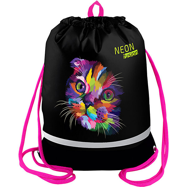 фото Мешок для обуви berlingo neon cat