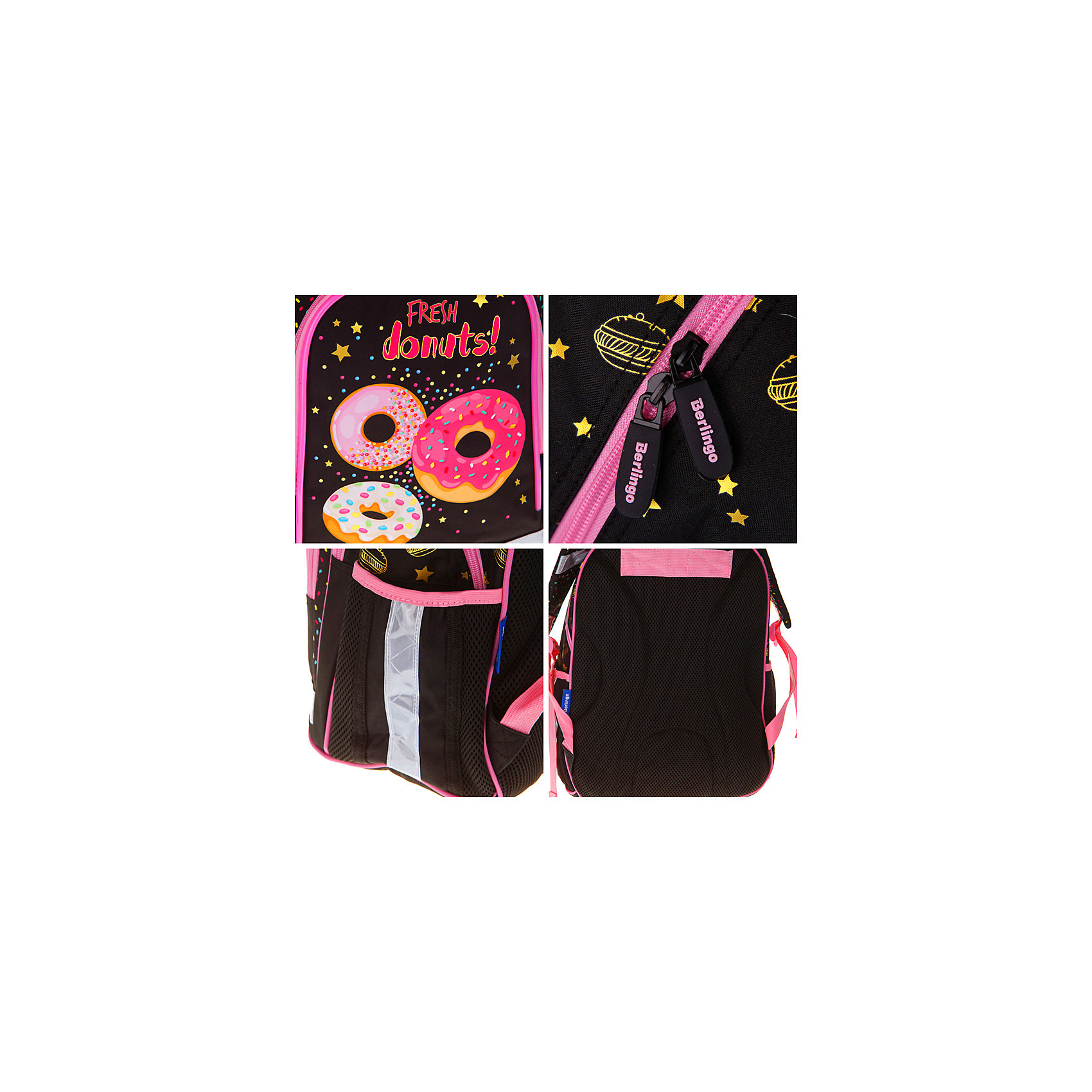 фото Рюкзак berlingo instyle+ "пончики" 39*29*20 см, 2 отд, 3 кармана, анатомическая спинка, led кант