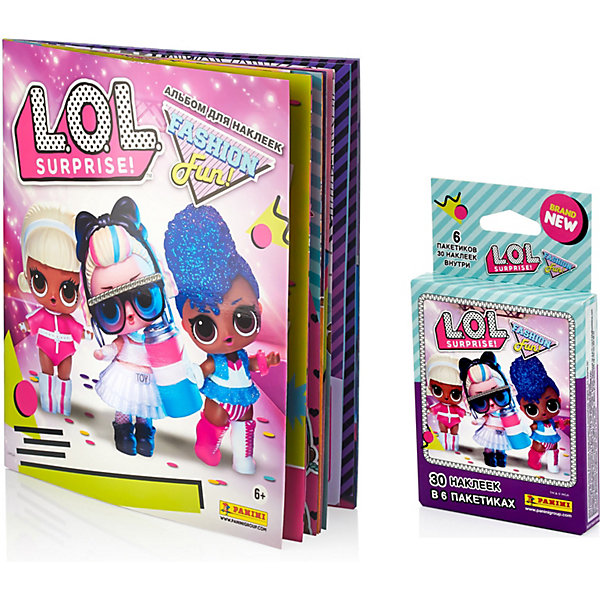 фото Альбом panini l.o.l. surprise 3 и блистер с наклейками, 6 пакетиков