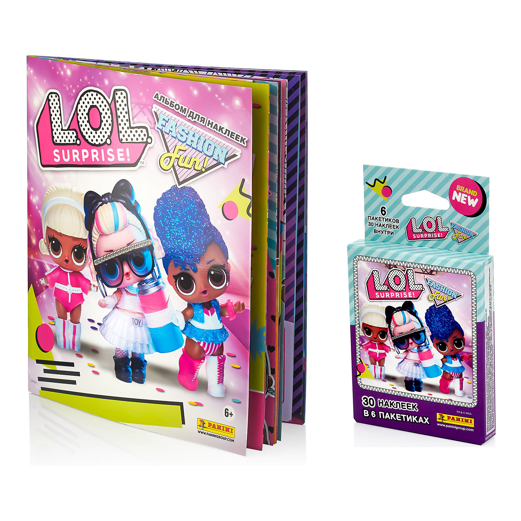 фото Альбом panini l.o.l. surprise 3 и блистер с наклейками, 6 пакетиков