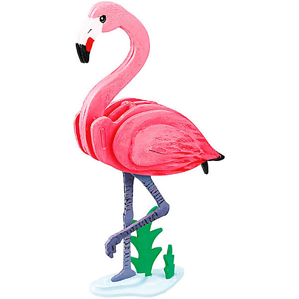 фото 3d пазл-раскраска "цветной" фламинго тм цветной