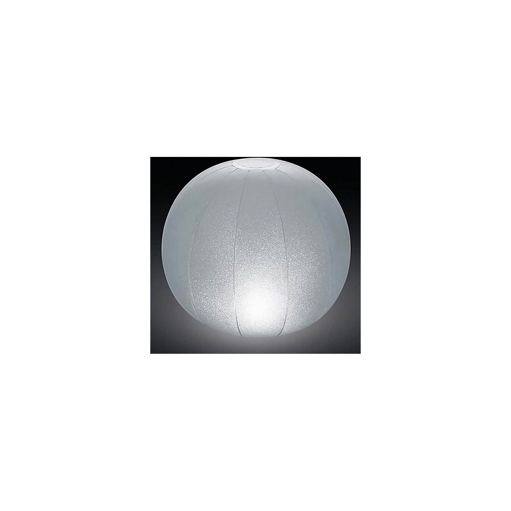 фото Надувной мяч intex с иллюминацией, 23х22 см, белый