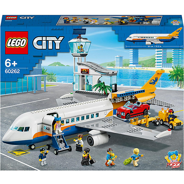 

Конструктор LEGO City Airport Пассажирский самолёт 60262, 669 элементов