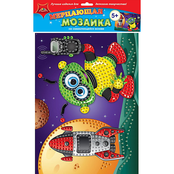 

Мерцающая мозаика Апплика "Робот-космонавт", А3, Разноцветный, Мерцающая мозаика Апплика "Робот-космонавт", А3