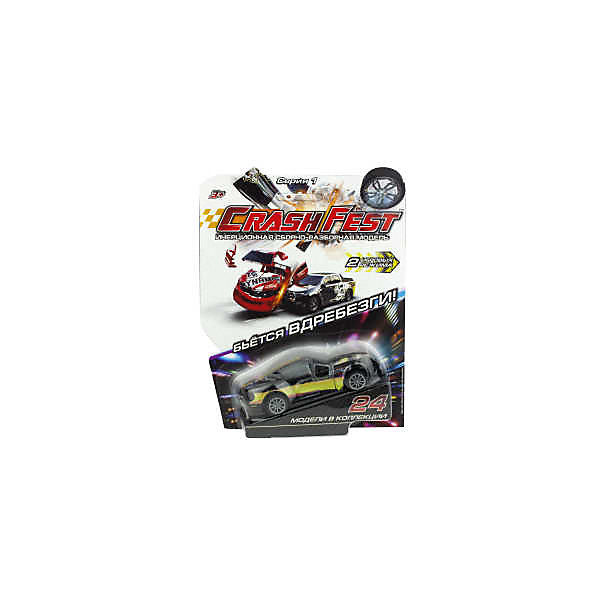 

Машинка инерционная 1TOY CrashFest, Разноцветный, Машинка инерционная 1TOY CrashFest