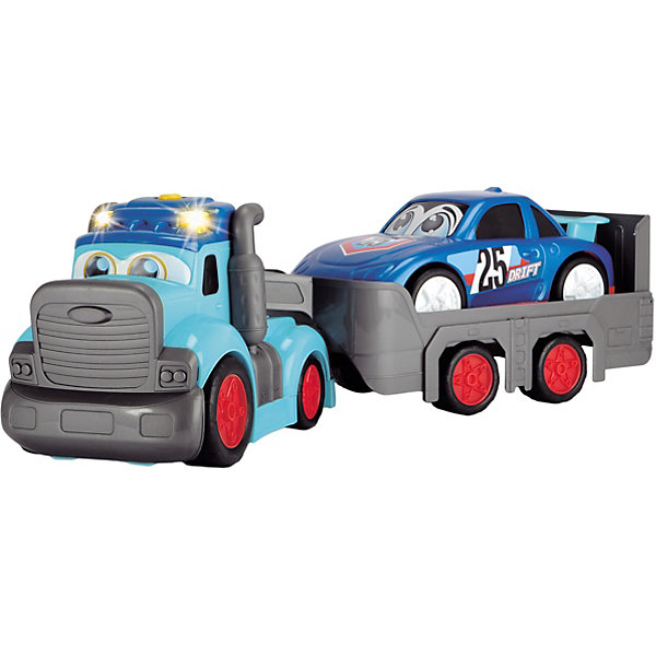 Dickie Toys Машинка Dickie Toys Трейлер Happy с прицепом свет, звук, 60 см