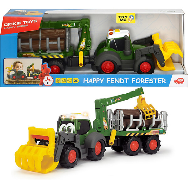 Лесовоз Happy Fendt, свет, зву, 65 см Dickie Toys 15075868