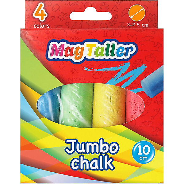 

Мел цветной MagTaller Jumbo, 4 цвета, Разноцветный, Мел цветной MagTaller Jumbo, 4 цвета