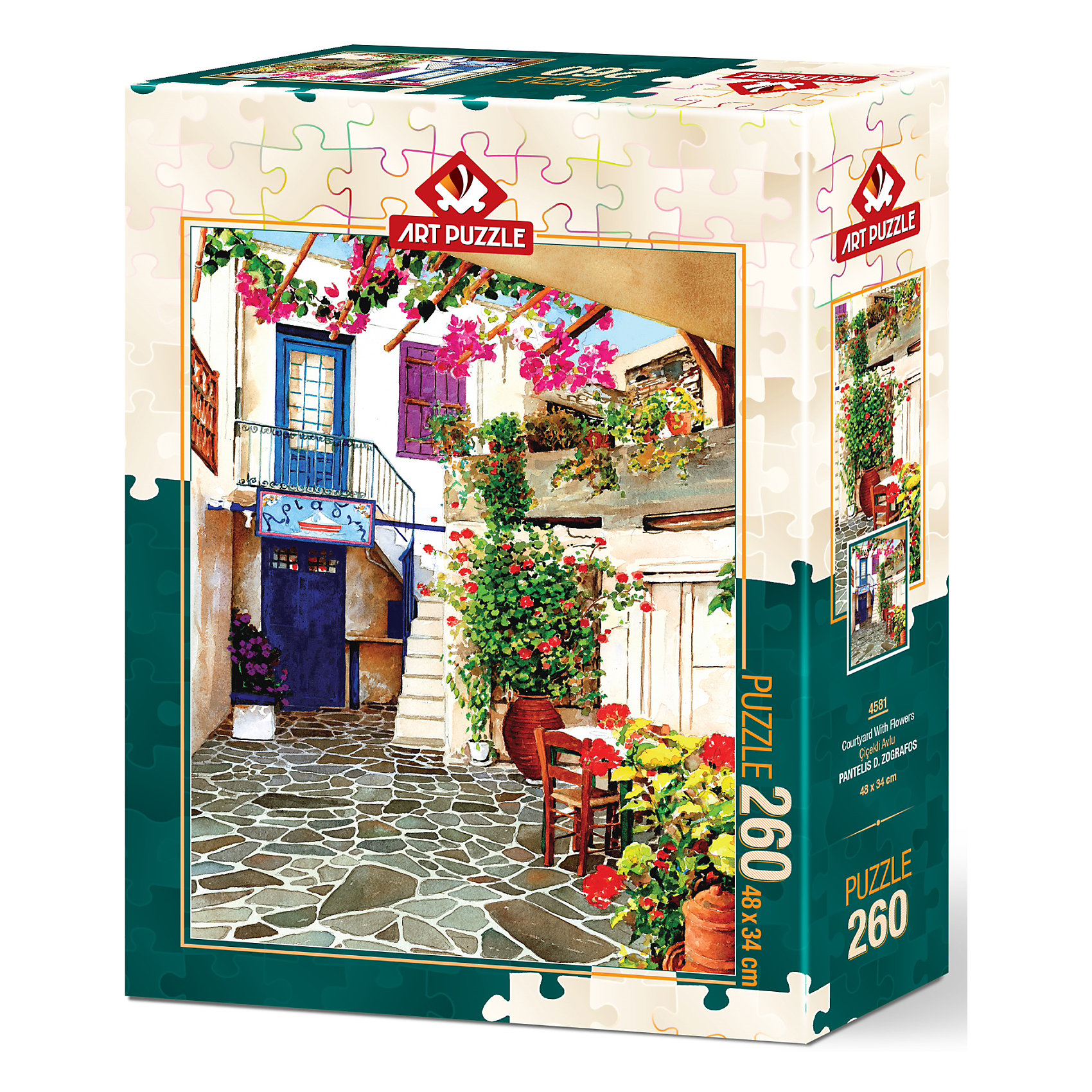 фото Пазл art puzzle двор с цветами, 260 деталей