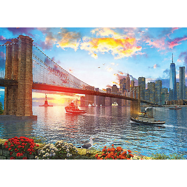 фото Пазл art puzzle закат над нью-йорком, 1000 деталей