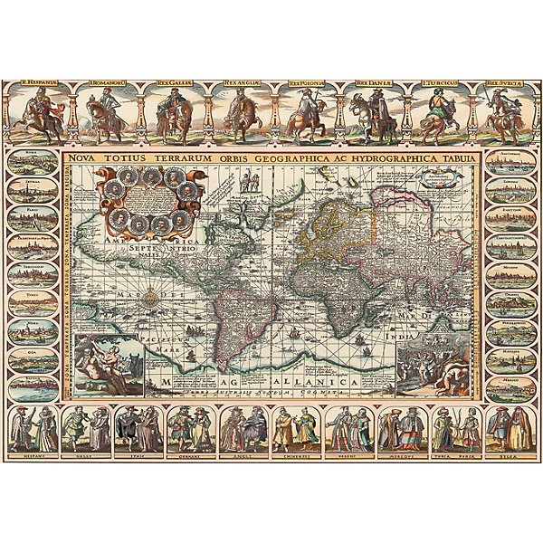 

Пазл Art Puzzle Древняя карта мира, 1000 деталей