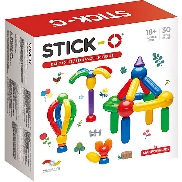 

Магнитный конструктор Stick-O Basic 30 Set, 901003, Разноцветный, Магнитный конструктор Stick-O Basic 30 Set, 901003