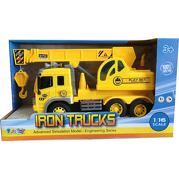 

Грузовик Fun Toy с краном, 1:16, Разноцветный, Грузовик Fun Toy с краном, 1:16