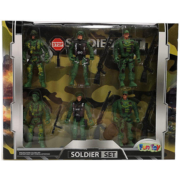 

Набор солдатиков Fun Toy, 6 шт, Разноцветный, Набор солдатиков Fun Toy, 6 шт